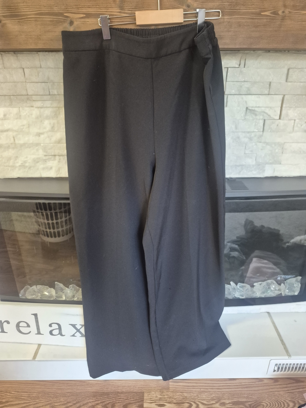 Joe Fresh Black Wide-Leg Pull-On Pants